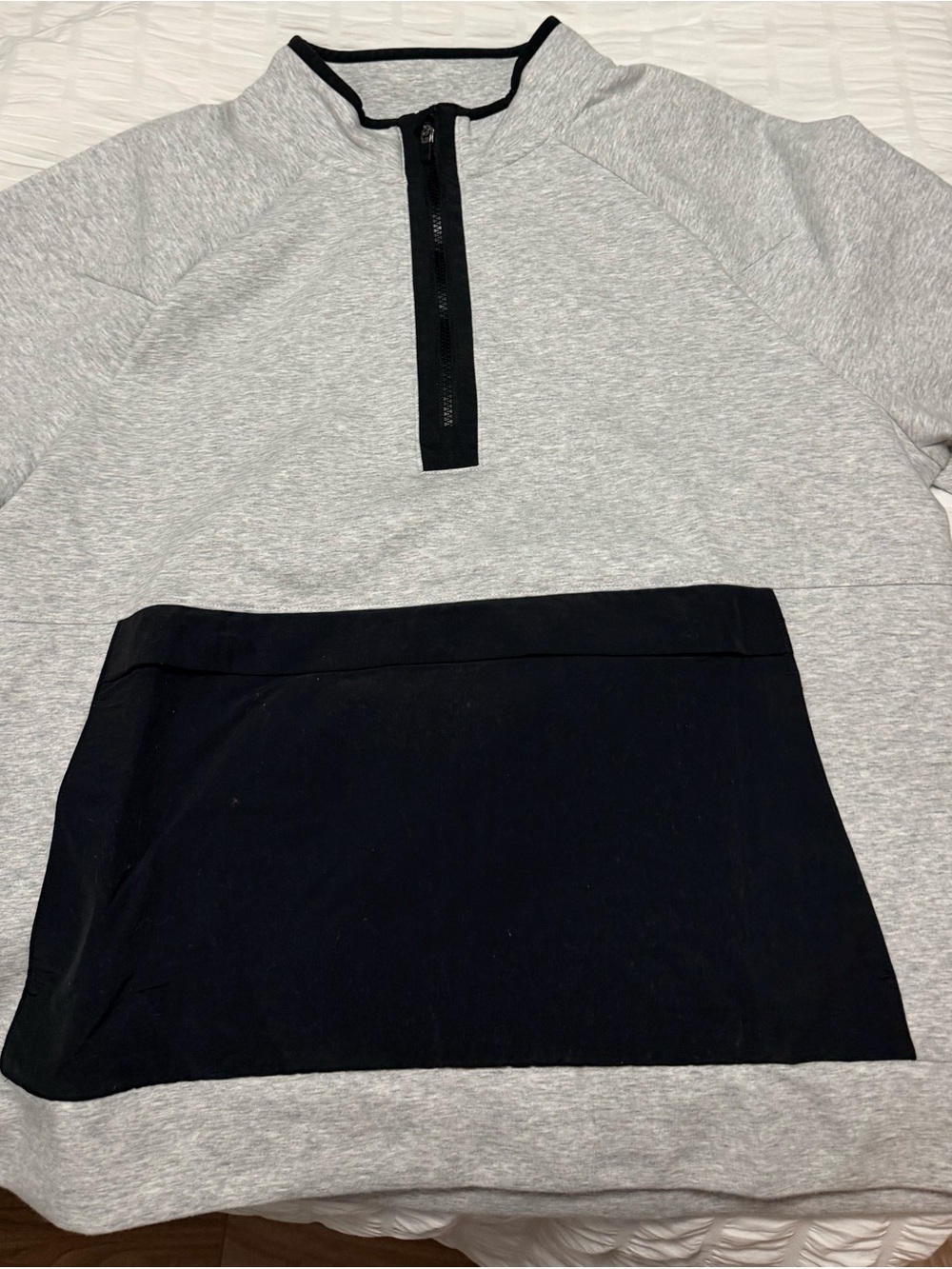 DSG Gray and Black Mens Half-Zip Sweatshirt